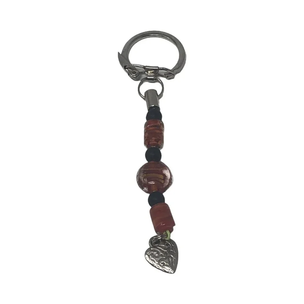 Handmade Keychains Lot of‎ 3 Jewelry Beaded Love Hearts Romance Gift
